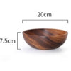 Kitchen Natural Wooden Bowl Household Fruit Bowl Salad Bowl For Home Restaurant Food Container Wooden Utensils Note The Size Hot