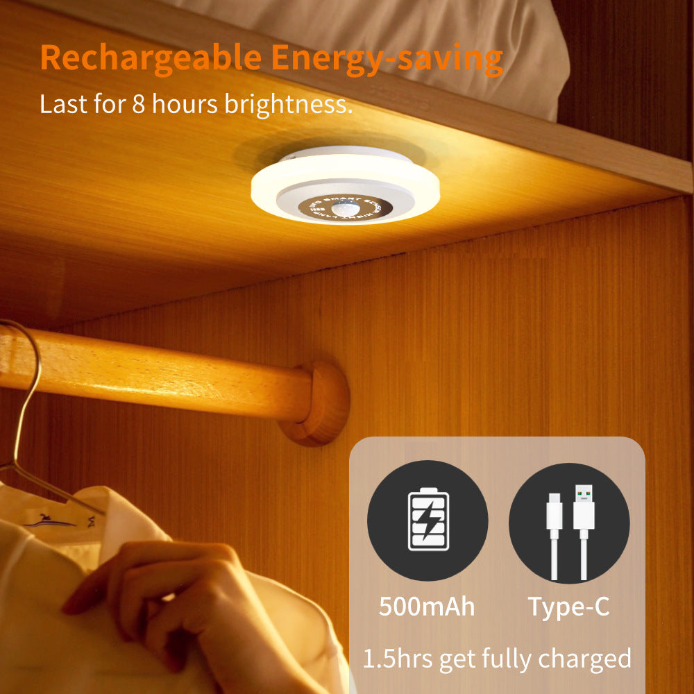 Smart Infrared Sensor Lamp Cabinet Aisle USB Charging Night Light