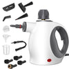 Handheld Steam Cleaner With Safety Lock, 500 Milliliter Large Water Tank And 12 Piece Accessory Set, For Removing Stubborn Dirt And Disinfecting Surfaces, Black And White