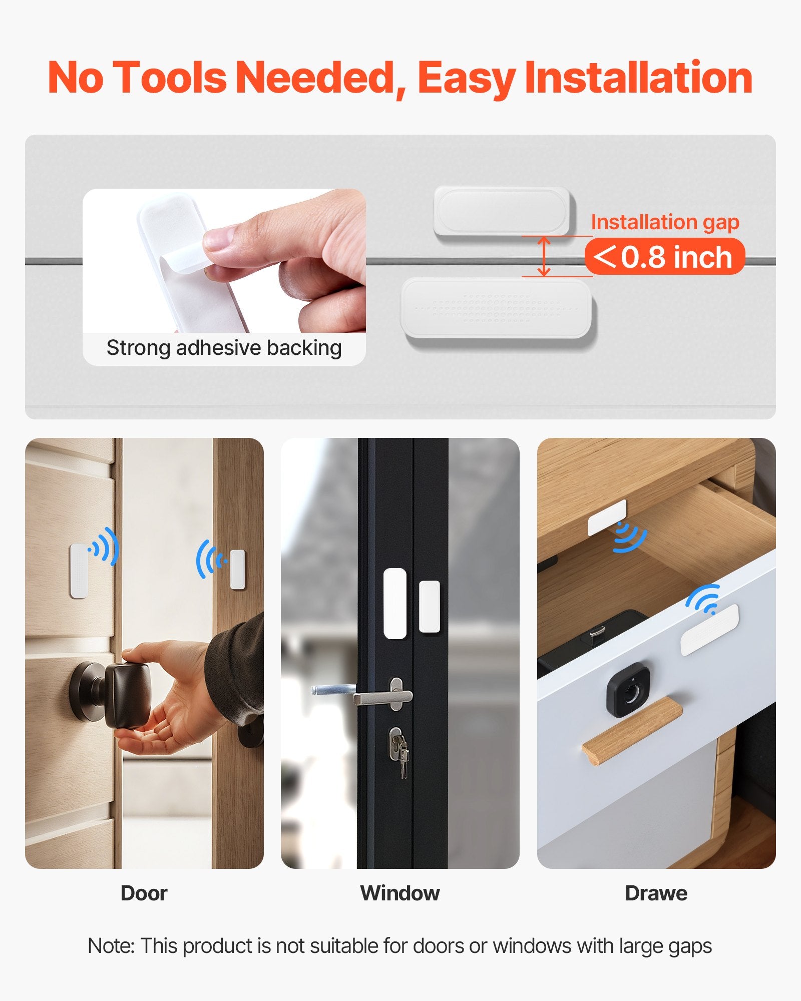 Door Chime, DC 12V, Wireless Door Open Contact Sensor Alarm Chime With 656 Ft Range, 58 Chimes & 5 Adjustable Volume, Doors Ringer Alert For Business, Store, Home, Office When Entering