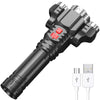 Outdoor Home Portable Riding USB Rechargeable Flashlight